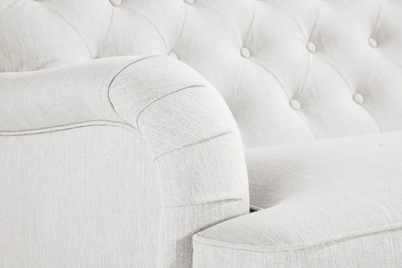 Howard Riviera 3-sits Svängd Tygsoffa - Ljusgrå - Möbler - Soffa - Howardsoffa