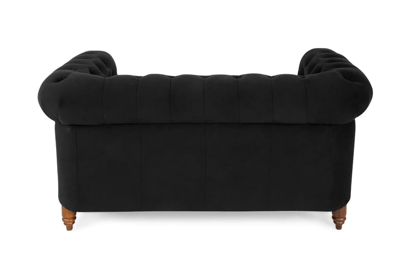 Sammetssoffa Chester Deluxe 2-sits - Svart - Möbler - Soffa - Howardsoffa