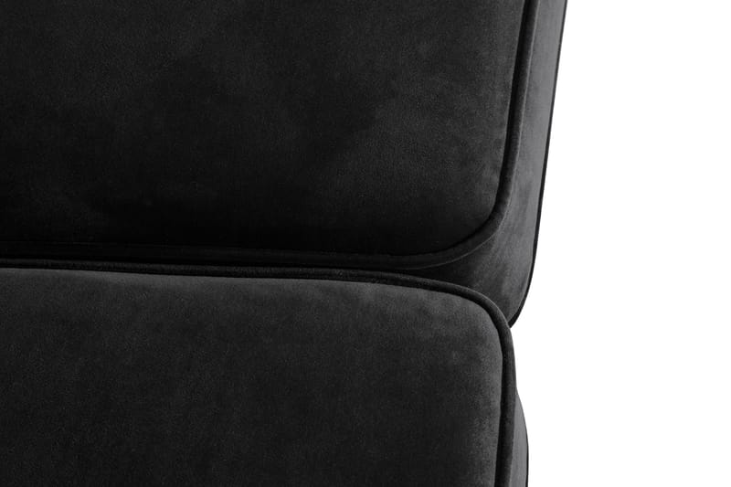 Sammetssoffa Oxford Classic 2-sits Svängd - Svart - Howardsoffa - Sammetssoffa - 2 sits soffa