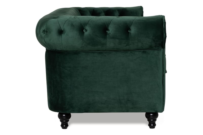 Sammetssoffa Walton Lyx 3-sits - Mörkgrön - Möbler - Soffa - Howardsoffa