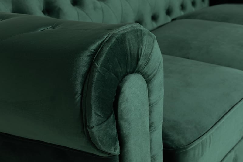 Sammetssoffa Walton Lyx 3-sits - Mörkgrön - Möbler - Soffa - Howardsoffa