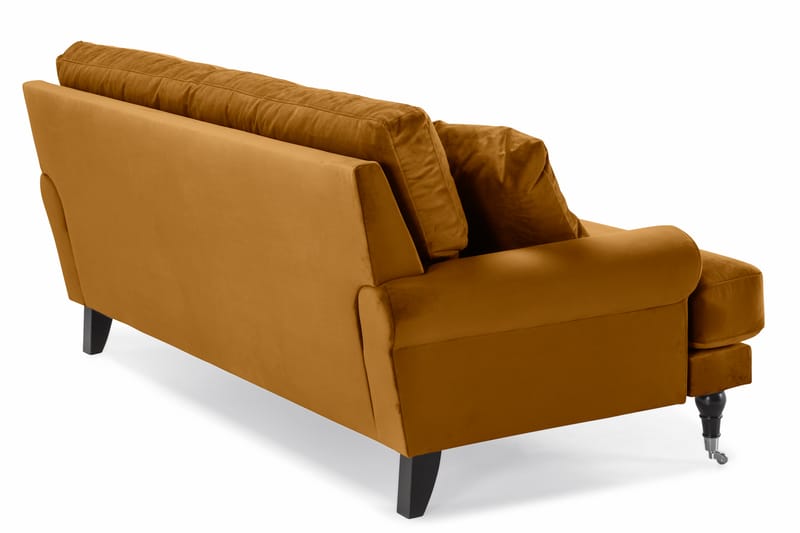 Sammetssoffa Webber 2-sits - Amber|Krom - Sammetssoffa - 2 sits soffa - Howardsoffa