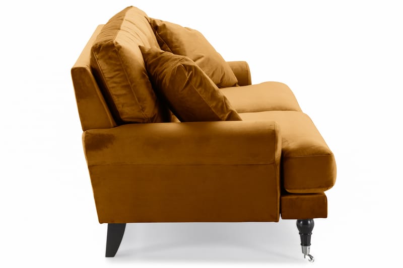 Sammetssoffa Webber 2-sits - Amber|Krom - Sammetssoffa - 2 sits soffa - Howardsoffa