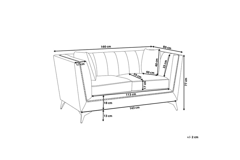 Soffa 2-4 Sits Gaula - Blå - 2 sits soffa - Chesterfield soffa - Howardsoffa