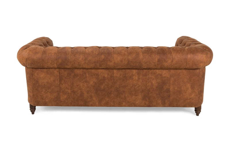 Soffa Chester Deluxe 3-sits - Cognac - Skinnsoffa - Chesterfield soffa - 3 sits soffa - Howardsoffa