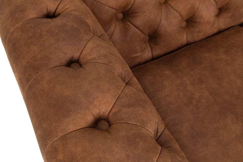 Soffa Chester Deluxe 3-sits - Cognac - Skinnsoffa - Chesterfield soffa - 3 sits soffa - Howardsoffa