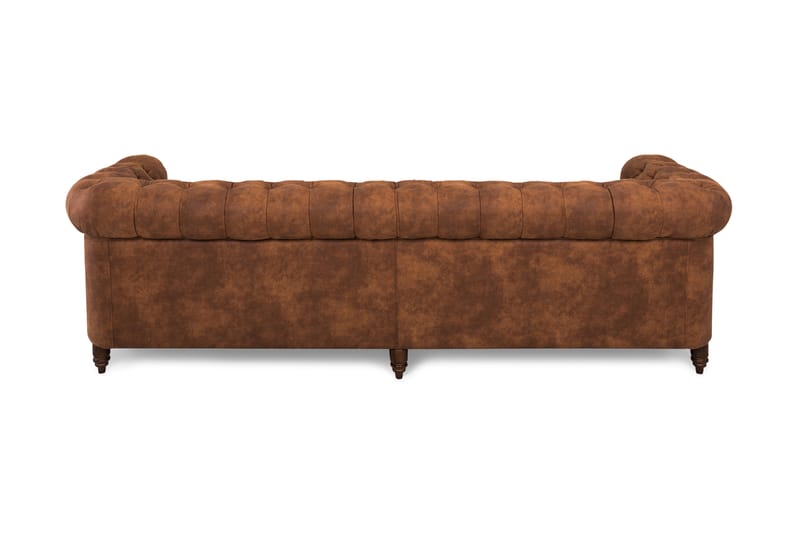 Soffa Chester Deluxe 4-sits - Cognac - Skinnsoffa - 4 sits soffa - Chesterfield soffa - Howardsoffa