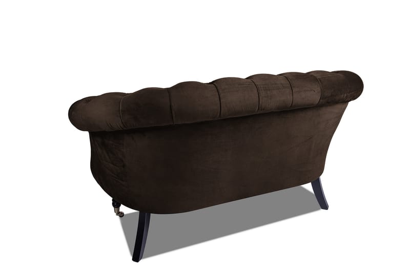 Soffa Chester Ludovic 2-sits - Brun - Sammetssoffa - 2 sits soffa - Howardsoffa - Chesterfield soffa