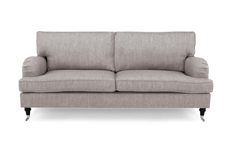 Soffa Oxford Classic 3,5-sits - Grå|Brun - Howardsoffa - 3 sits soffa