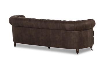 Soffa Walton Lyx 3-sits Svängd - Mörkbrun - Möbler - Soffa - Howardsoffa