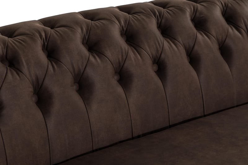 Soffa Walton Lyx 3-sits Svängd - Mörkbrun - Möbler - Soffa - Howardsoffa