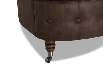 Soffa Walton Lyx 3-sits Svängd - Mörkbrun - Möbler - Soffa - Howardsoffa