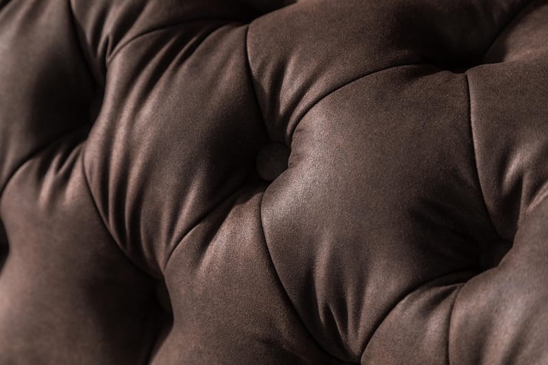 Soffa Walton Lyx 3-sits Svängd - Mörkbrun - Möbler - Soffa - Howardsoffa