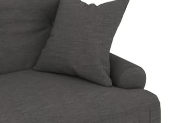 Soffa Webber 3-sits - Mörkgrå|Krom - Möbler - Soffa - Howardsoffa