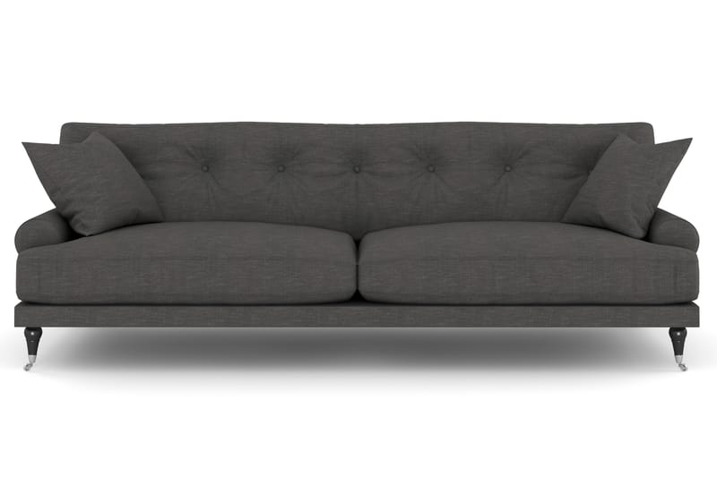 Soffa Webber 3-sits - Mörkgrå|Krom - Möbler - Soffa - Howardsoffa