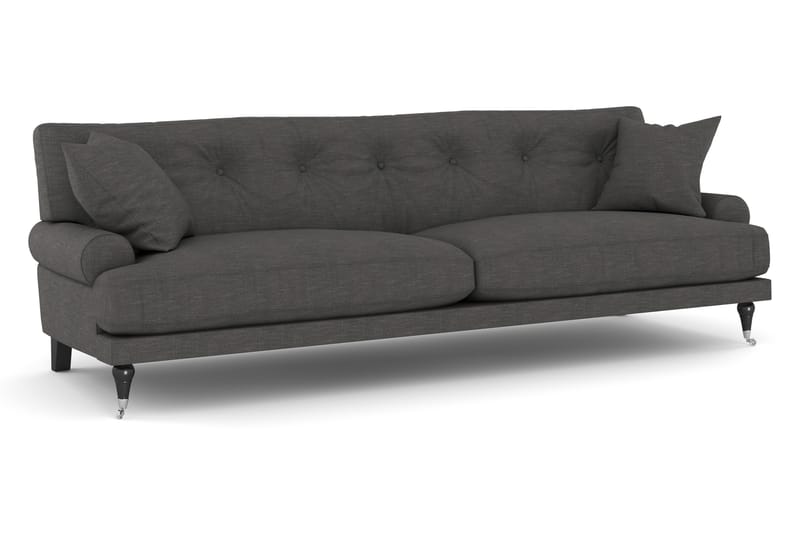 Soffa Webber 3-sits - Mörkgrå|Krom - Möbler - Soffa - Howardsoffa
