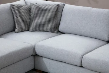 Huelva 5-sits Vänstervänd L-formad Divansoffa 308 cm med Schäslong i Tyg - Grå - Möbler - Soffa - Divansoffa & schäslongsoffa