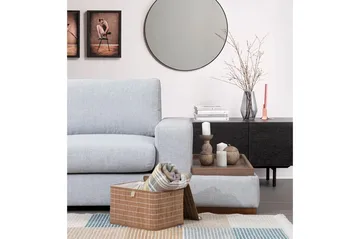 Huelva 5-sits Vänstervänd L-formad Divansoffa 308 cm med Schäslong i Tyg - Grå - Möbler - Soffa - Divansoffa & schäslongsoffa