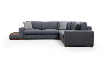 Huelva 5-sits Vänstervänd L-formad Hörnsoffa 323 cm med Sidobord i Tyg - Grå - Möbler - Soffa - Hörnsoffa
