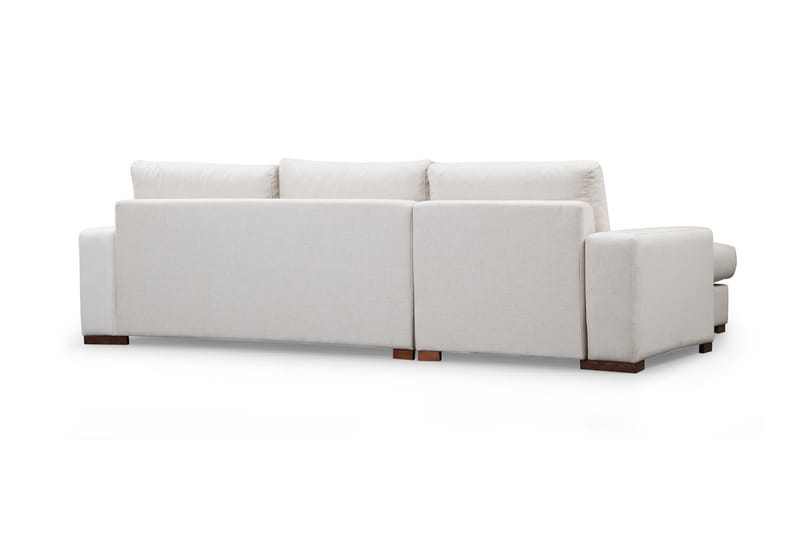 Huelva Högervänd L-formad Divansoffa med Schäslong 270 cm i Tyg - Benvit - Möbler - Soffa - Divansoffa & schäslongsoffa