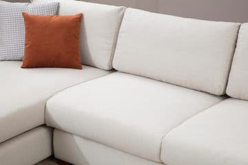 Huelva Högervänd L-formad Divansoffa med Schäslong 270 cm i Tyg - Benvit - Möbler - Soffa - Divansoffa & schäslongsoffa