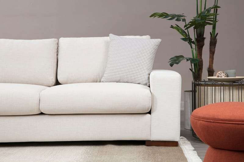 Huelva Högervänd L-formad Divansoffa med Schäslong 270 cm i Tyg - Benvit - Möbler - Soffa - Divansoffa & schäslongsoffa