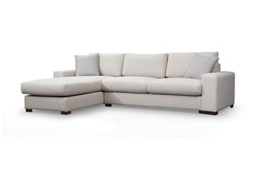 Huelva Högervänd L-formad Divansoffa med Schäslong 270 cm i Tyg - Benvit - Möbler - Soffa - Divansoffa & schäslongsoffa