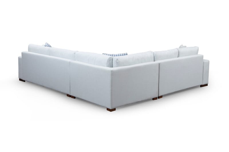 Huelva Vänstervänd L-formad Hörnsoffa 322 cm i Tyg med Breda Armstöd - Isblå - Möbler - Soffa - Hörnsoffa