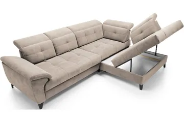 Inferne 5-sits Soffa med Schäslong - Beige - Möbler - Soffa - Sammetssoffa