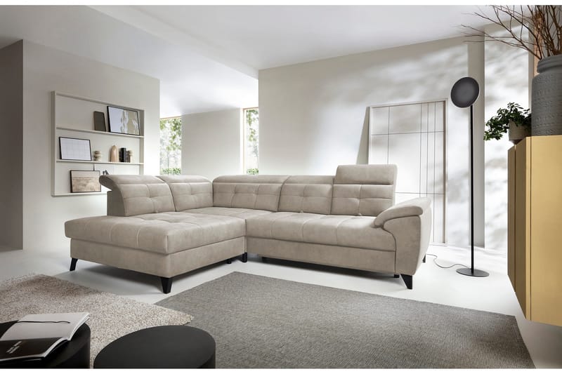 Inferne 5-sits Soffa med Schäslong - Beige - Möbler - Soffa - Divansoffa & schäslongsoffa
