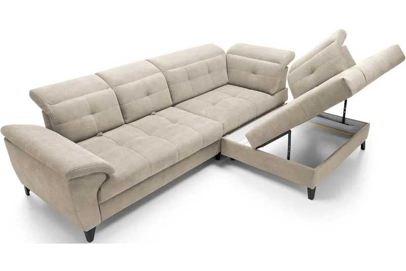 Inferne 5-sits Soffa med Schäslong - Beige - Möbler - Soffa - Divansoffa & schäslongsoffa