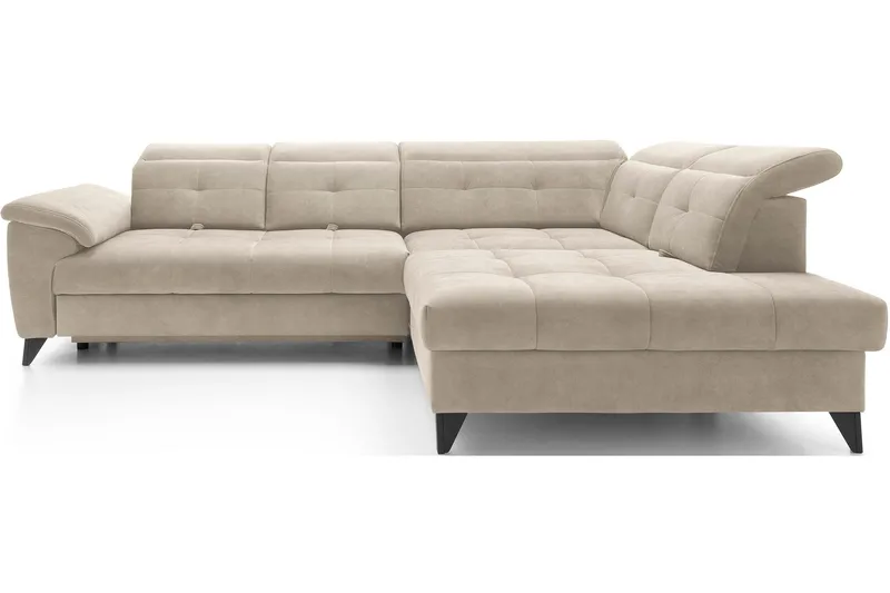 Inferne 5-sits Soffa med Schäslong, Beige