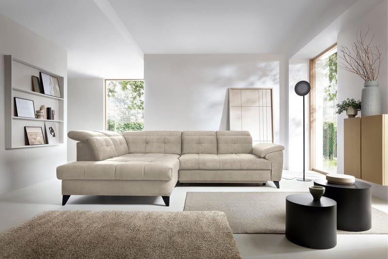 Inferne 5-sits Soffa med Schäslong - Beige - Möbler - Soffa - Divansoffa & schäslongsoffa