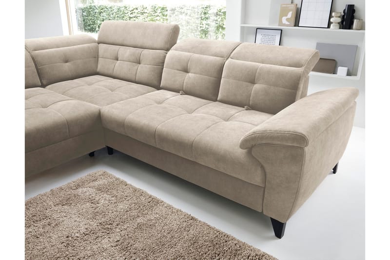 Inferne 5-sits Soffa med Schäslong - Beige - Möbler - Soffa - Divansoffa & schäslongsoffa