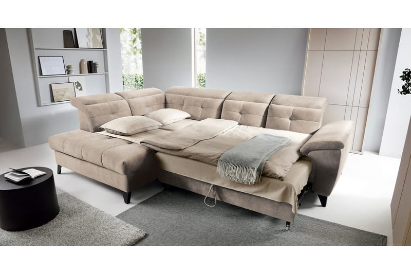 Inferne 5-sits Soffa med Schäslong - Beige - Möbler - Soffa - Sammetssoffa