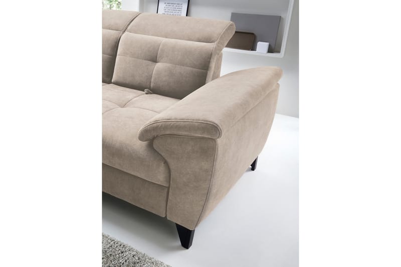 Inferne 5-sits Soffa med Schäslong - Beige - Möbler - Soffa - Sammetssoffa