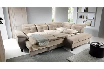 Inferne 5-sits Soffa med Schäslong - Beige - Möbler - Soffa - Sammetssoffa