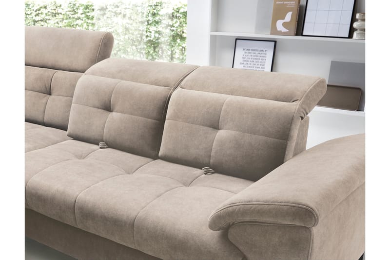 Inferne 5-sits Soffa med Schäslong - Beige - Möbler - Soffa - Sammetssoffa