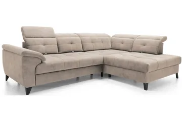 Inferne 5-sits Soffa med Schäslong - Beige - Möbler - Soffa - Sammetssoffa