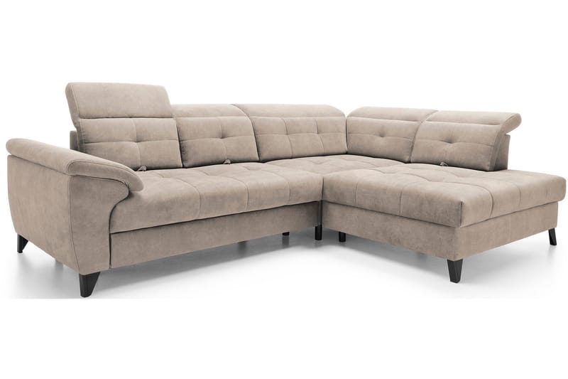 Inferne 5-sits Soffa med Schäslong - Beige - Möbler - Soffa - Sammetssoffa