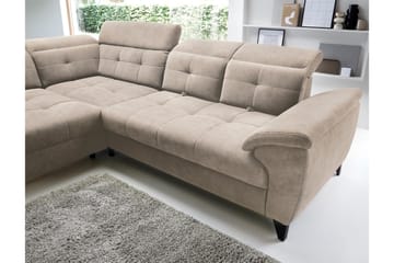 Inferne 5-sits Soffa med Schäslong - Beige - Möbler - Soffa - Sammetssoffa