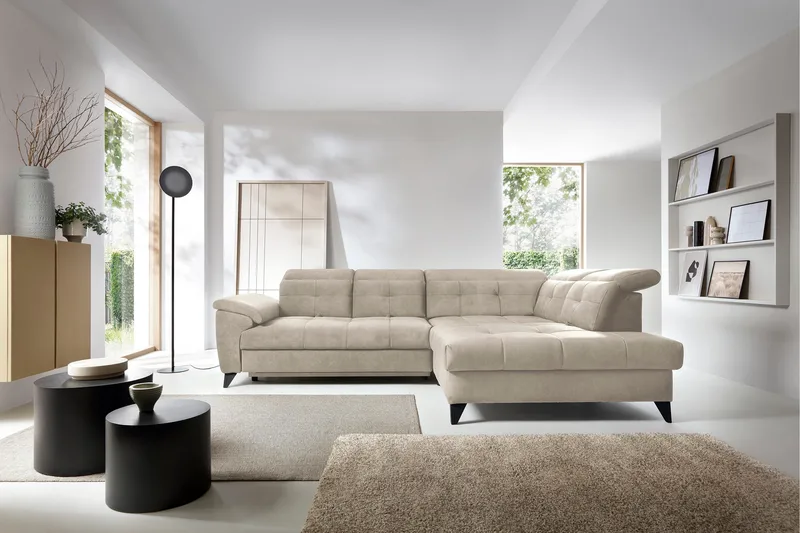 Inferne 5-sits Soffa med Schäslong - Beige - Möbler - Soffa - Divansoffa & schäslongsoffa