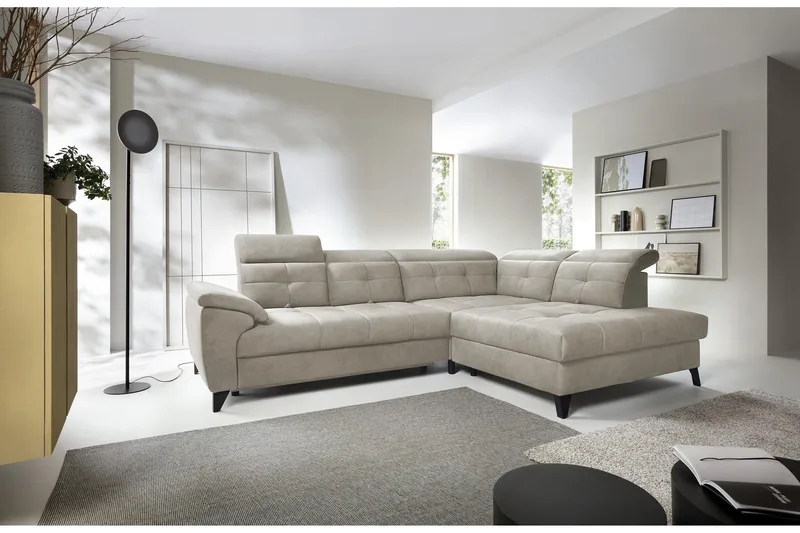 Inferne 5-sits Soffa med Schäslong - Beige - Möbler - Soffa - Divansoffa & schäslongsoffa