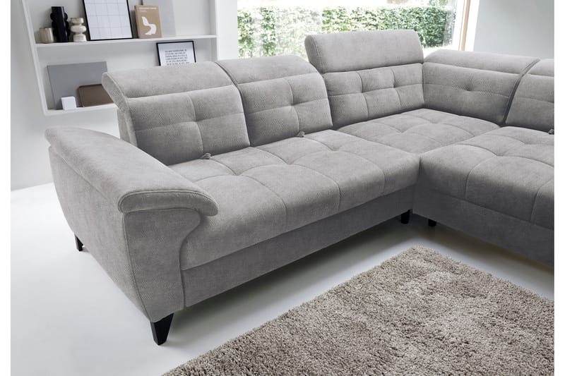 Inferne 5-sits Soffa med Schäslong - Grå - Möbler - Soffa - Divansoffa & schäslongsoffa