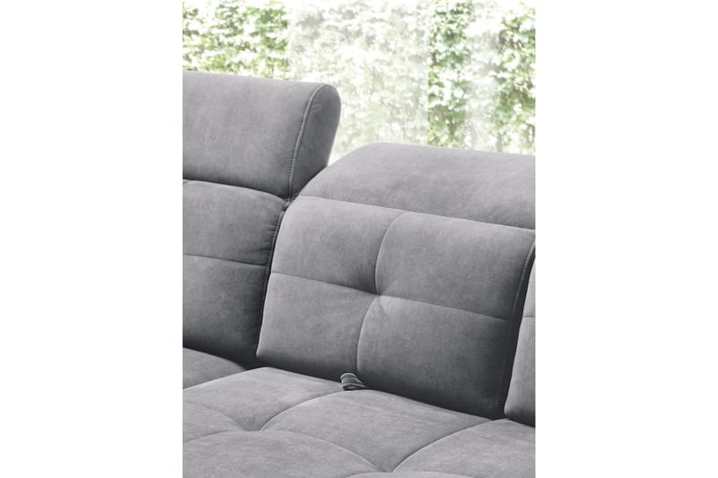 Inferne 5-sits Soffa med Schäslong - Grå - Möbler - Soffa - Sammetssoffa