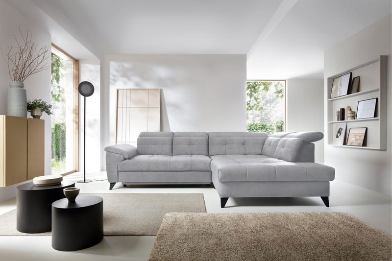 Inferne 5-sits Soffa med Schäslong - Grå - Möbler - Soffa - Divansoffa & schäslongsoffa