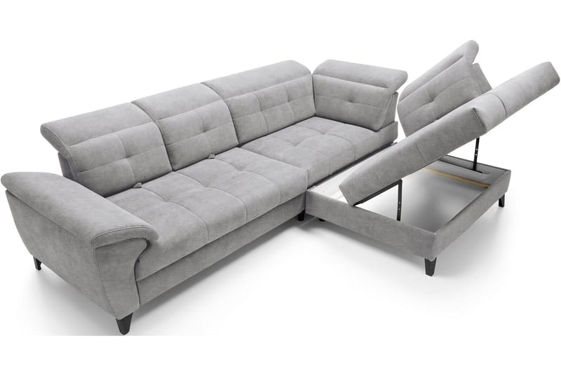 Inferne 5-sits Soffa med Schäslong - Grå - Möbler - Soffa - Divansoffa & schäslongsoffa