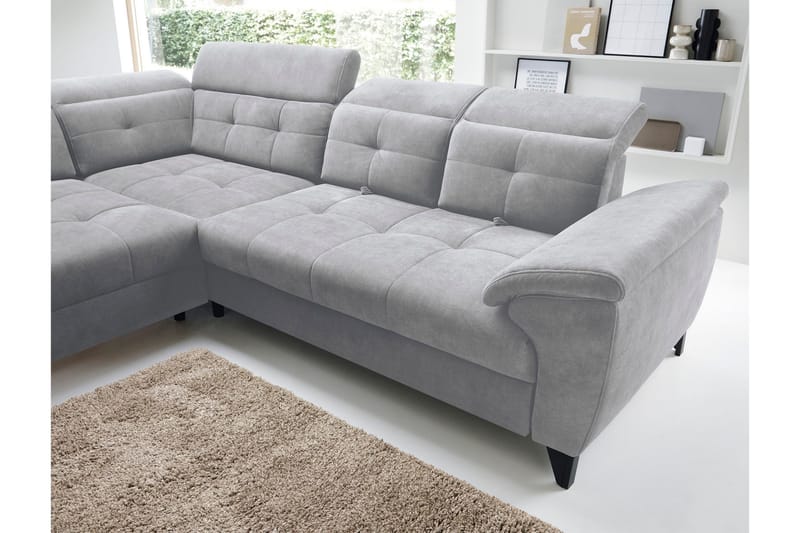 Inferne 5-sits Soffa med Schäslong - Grå - Möbler - Soffa - Divansoffa & schäslongsoffa