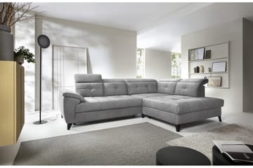 Inferne 5-sits Soffa med Schäslong - Grå - Möbler - Soffa - Sammetssoffa