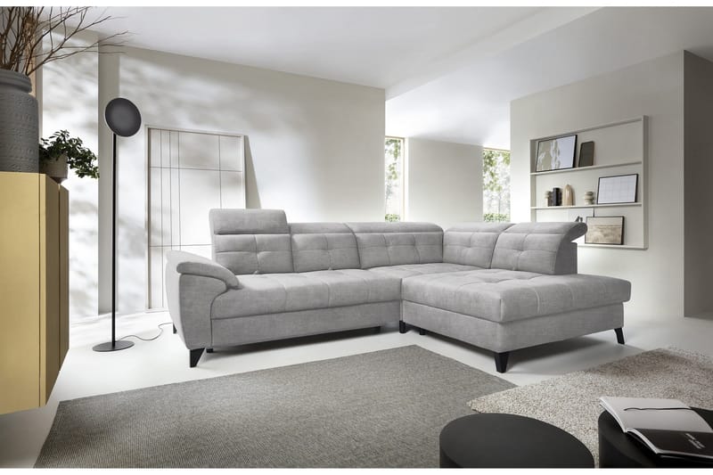 Inferne 5-sits Soffa med Schäslong - Grå - Möbler - Soffa - Divansoffa & schäslongsoffa